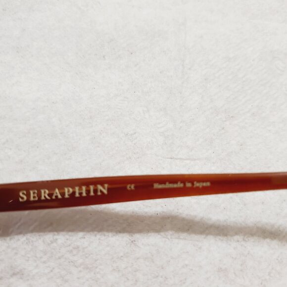Womens Seraphin Brown Starlight Cat Eyeglasses Frames 54-17-140 Handmade Japan - Picture 7 of 9